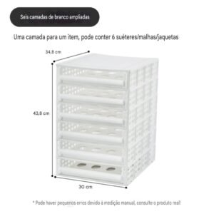 Organizador de Roupas Empilhavel 6 Camadas